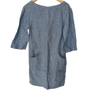 Boden Women’s Size 2R‎ 100% Linen Dress Blue